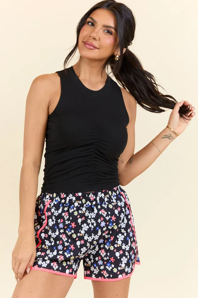 Inspired By You Black Ruched Tank sold by Pink Lily