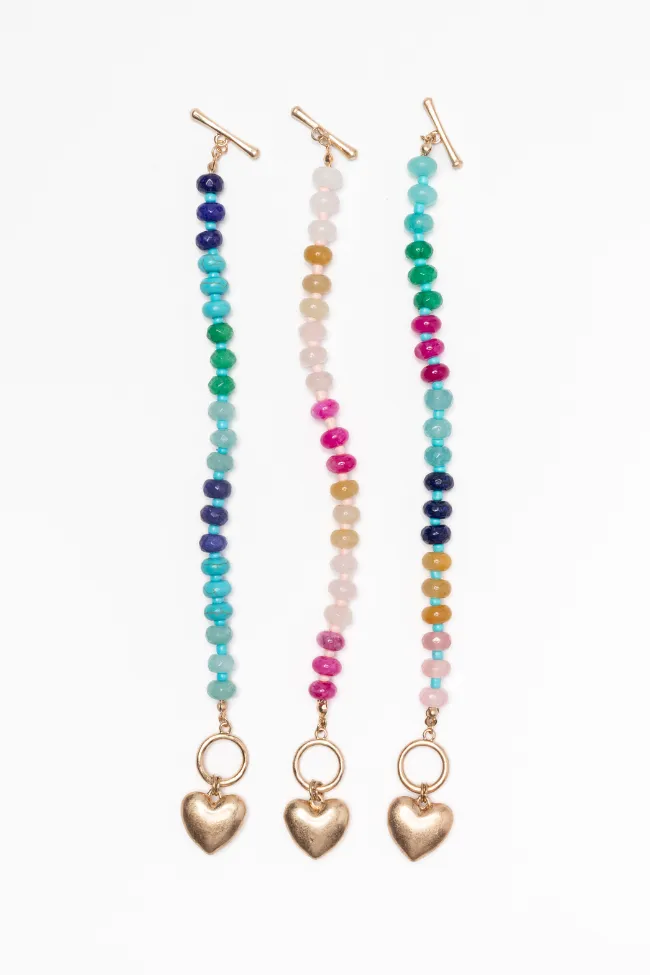 Pink Gemstone Charm Bracelet sold by Pink Lily product image thumbnail 3