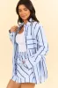 Stay Anchored Light Blue Stripe Button Down Shirt and Shorts Set sold by Pink Lily