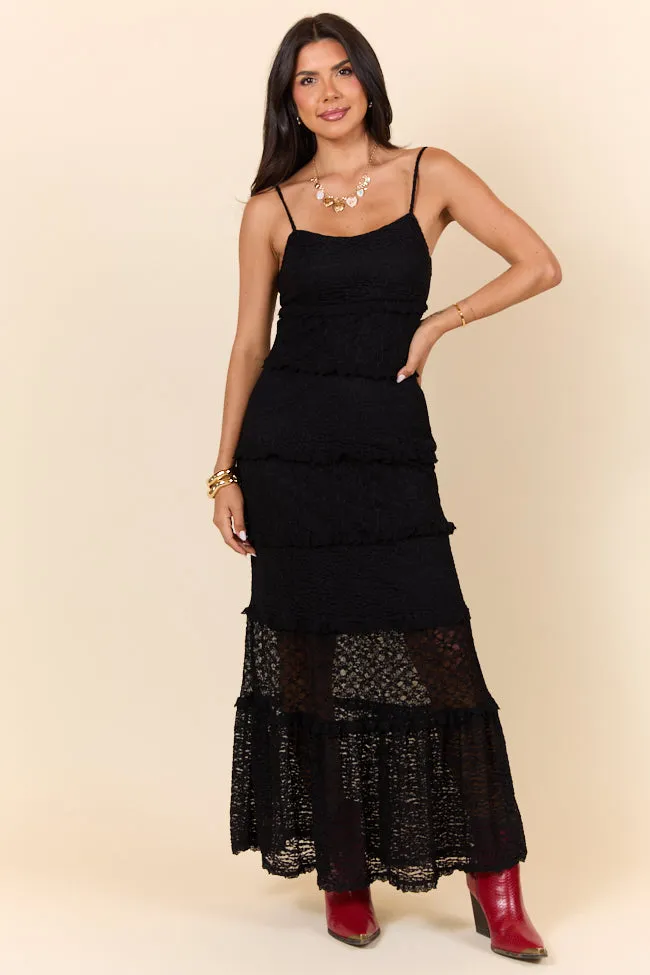 Summer Rendezvous Black Lace Maxi Dress SALE sold by Pink Lily product image thumbnail 2