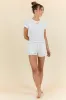 What A Dream Blue Ditsy Floral Pajama Shorts SALE sold by Pink Lily