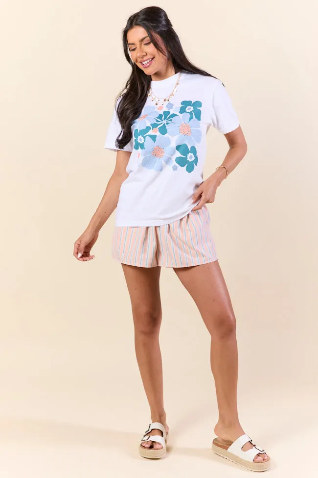 Organic Floral Print White Graphic Tee sold by Pink Lily product image thumbnail 4