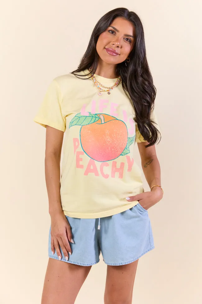 Life is Peachy Yellow Graphic Tee sold by Pink Lily product image thumbnail 4