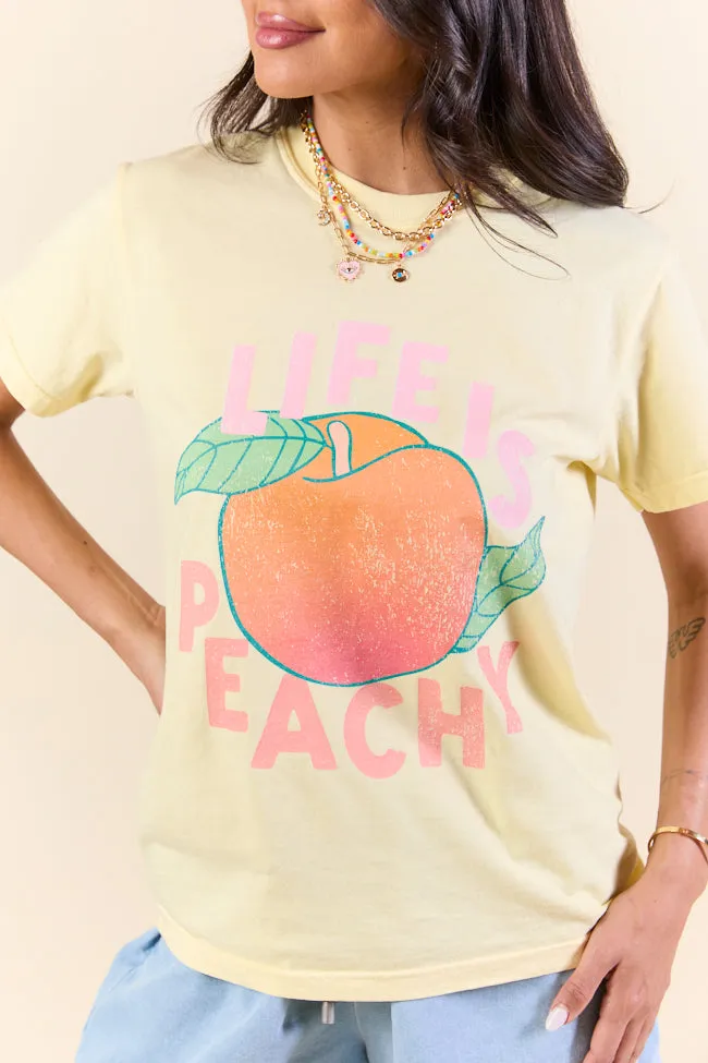 Life is Peachy Yellow Graphic Tee sold by Pink Lily product image thumbnail 2