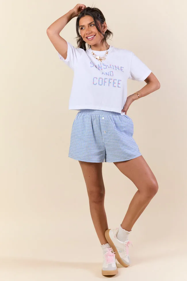 Sunshine And Coffee Floral White Boxy Graphic Tee SALE sold by Pink Lily product image thumbnail 3