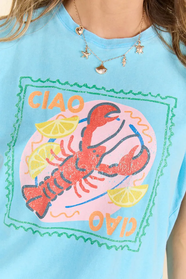 Ciao Ciao Aqua Oversized Graphic Tee sold by Pink Lily product image thumbnail 2