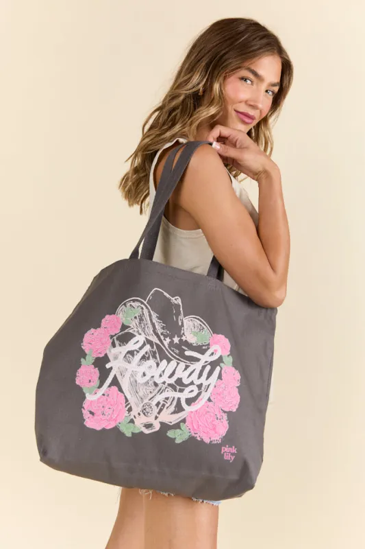 GWP - Howdy Tote Bag sold by Pink Lily