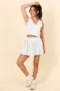 Push Through Heather Grey Knit Pleated Skort sold by Pink Lily