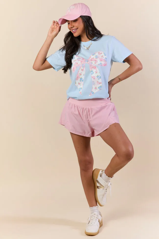Floral Bow Light Blue Graphic Tee sold by Pink Lily product image thumbnail 3