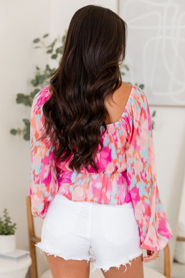 Picking Petals Blouse in Saint James Pink Watercolor Floral sold by Pink Lily product image thumbnail 4