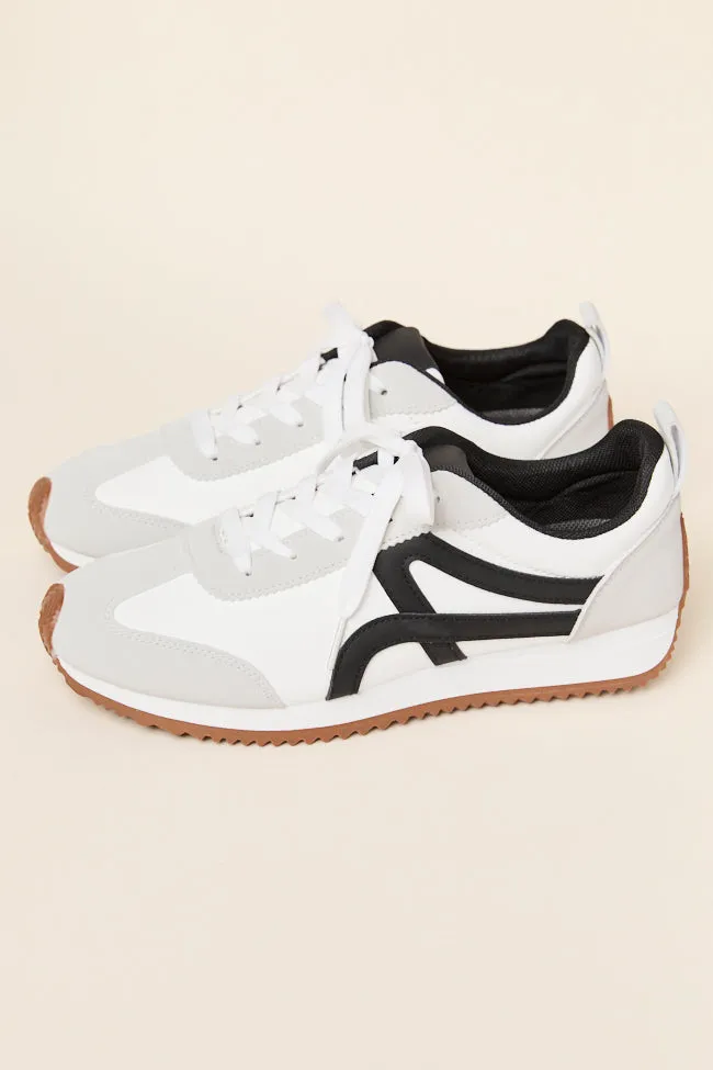 Madeline White Stripe Sneakers sold by Pink Lily product image thumbnail 2