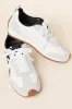 Madeline White Stripe Sneakers sold by Pink Lily
