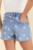 Simple Wishes Star Printed Denim Shorts sold by Pink Lily