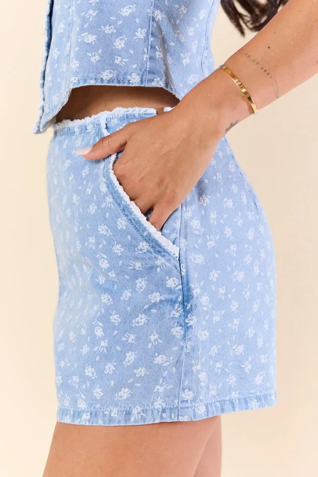 Make It Your Own Denim Floral Shorts FINAL SALE sold by Pink Lily product image thumbnail 5