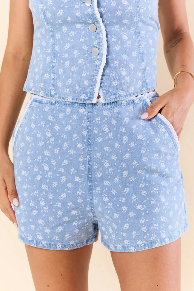 Make It Your Own Denim Floral Shorts FINAL SALE sold by Pink Lily product image thumbnail 3