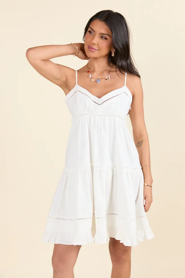 Just A Theory White Tiered Mini Dress FINAL SALE sold by Pink Lily product image thumbnail 3