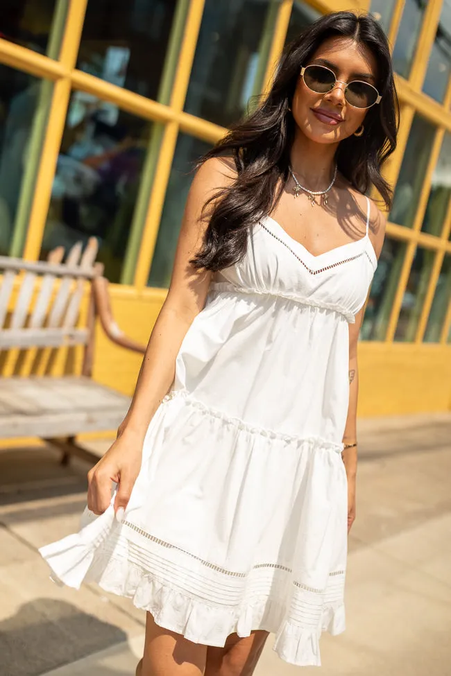 Just A Theory White Tiered Mini Dress FINAL SALE sold by Pink Lily product image thumbnail 2