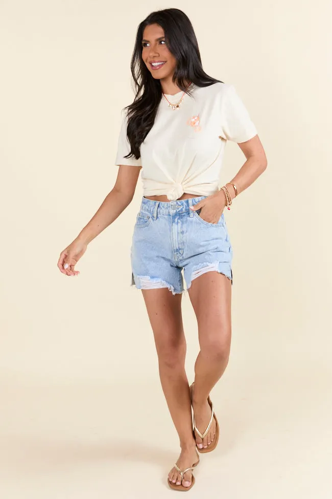 The Kollyns Happy Lil' Thang Ivory Graphic Tee Holley Rojek X Pink Lily sold by Pink Lily product image thumbnail 5