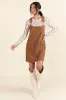 The Anissa Brown Overall Dress Holley Rojek X Pink Lily sold by Pink Lily