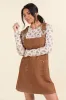 The Anissa Brown Overall Dress Holley Rojek X Pink Lily sold by Pink Lily
