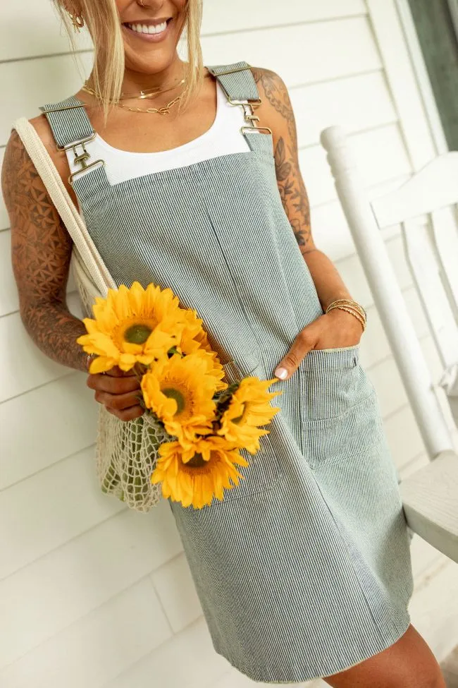 The Shelley Striped Overall Dress Holley Rojek X Pink Lily sold by Pink Lily product image thumbnail 2