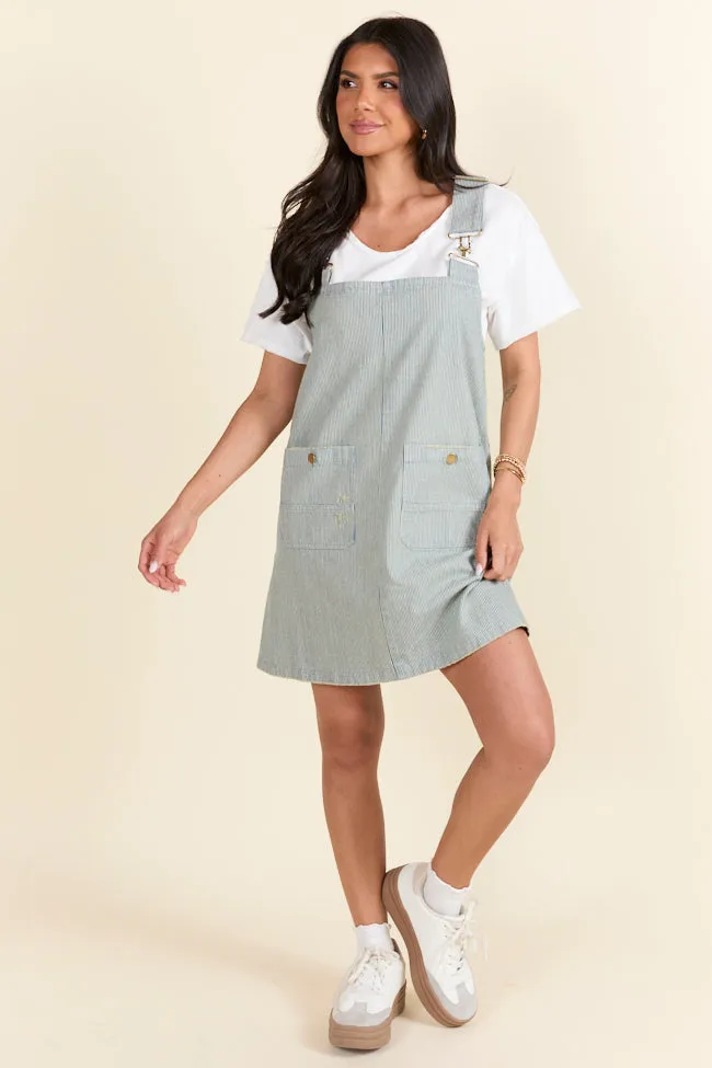 The Shelley Striped Overall Dress Holley Rojek X Pink Lily sold by Pink Lily product image thumbnail 5