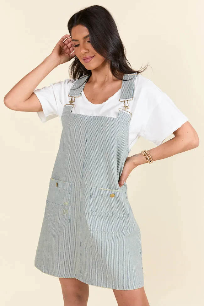 The Shelley Striped Overall Dress Holley Rojek X Pink Lily sold by Pink Lily product image thumbnail 4