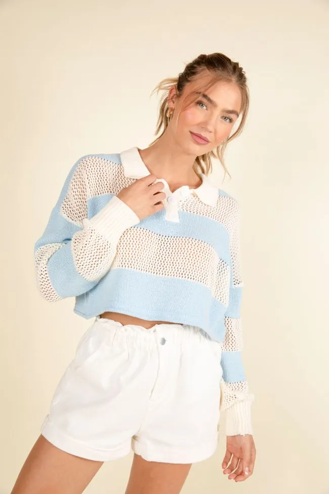 By The Rules Striped Knit Rugby Sweater FINAL SALE sold by Pink Lily