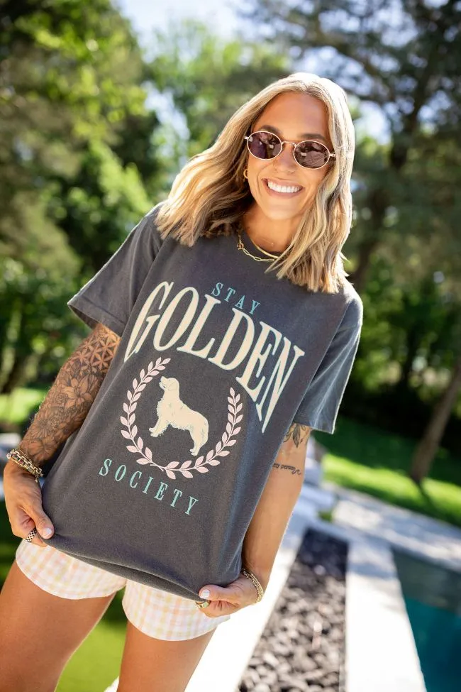 Stay Golden Society Dark Grey Graphic Tee SALE sold by Pink Lily product image thumbnail 2
