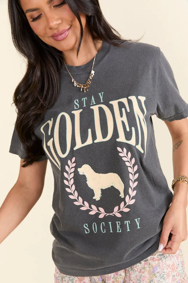 Stay Golden Society Dark Grey Graphic Tee SALE sold by Pink Lily product image thumbnail 4
