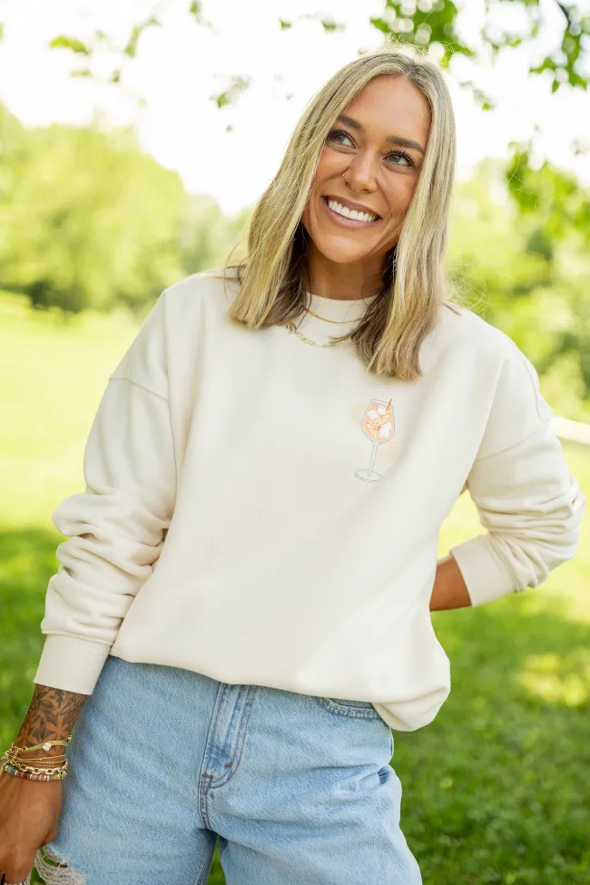 Happy Lil' Thang Cream Graphic Sweatshirt sold by Pink Lily product image thumbnail 2