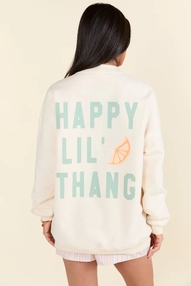 Happy Lil' Thang Cream Graphic Sweatshirt sold by Pink Lily product image thumbnail 3
