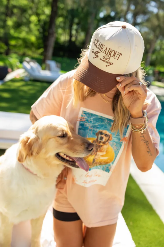 Ask Me About My Dog Brown Trucker Hat Holley Gabrielle X Pink Lily sold by Pink Lily product image thumbnail 2