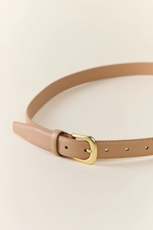 Basic Gold Buckle Tan Belt SALE sold by Pink Lily product image thumbnail 2