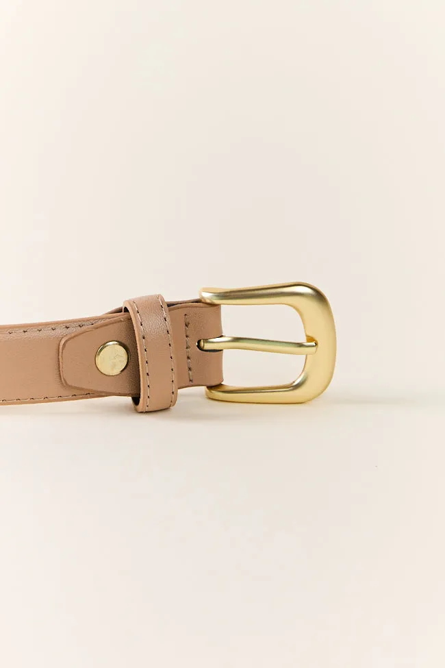 Basic Gold Buckle Tan Belt SALE sold by Pink Lily product image thumbnail 4