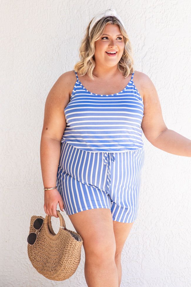 Fluttering Heart Striped Blue/White Romper FINAL SALE sold by Pink Lily product image thumbnail 8