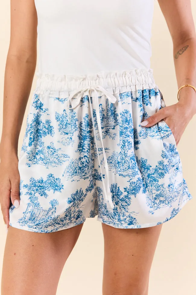 Chateau Dreams Satin Ruffle Pajama Shorts FINAL SALE sold by Pink Lily