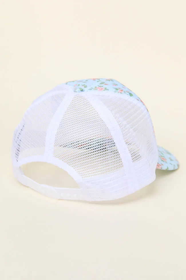 Blue Floral Trucker Hat FINAL SALE sold by Pink Lily product image thumbnail 5
