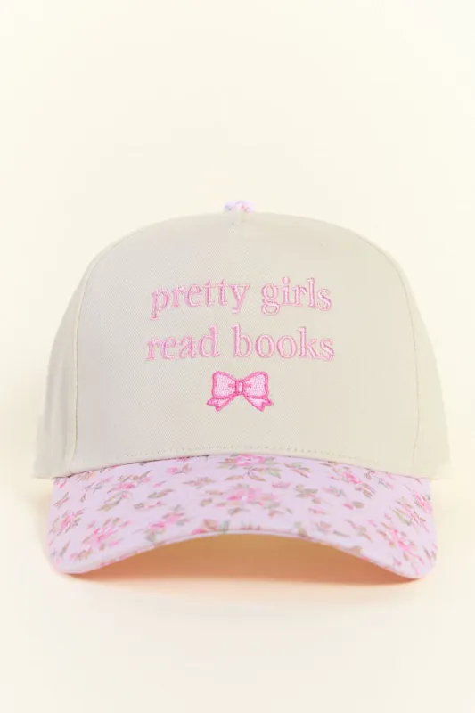 Pretty Girls Read Books Pink Trucker Hat sold by Pink Lily