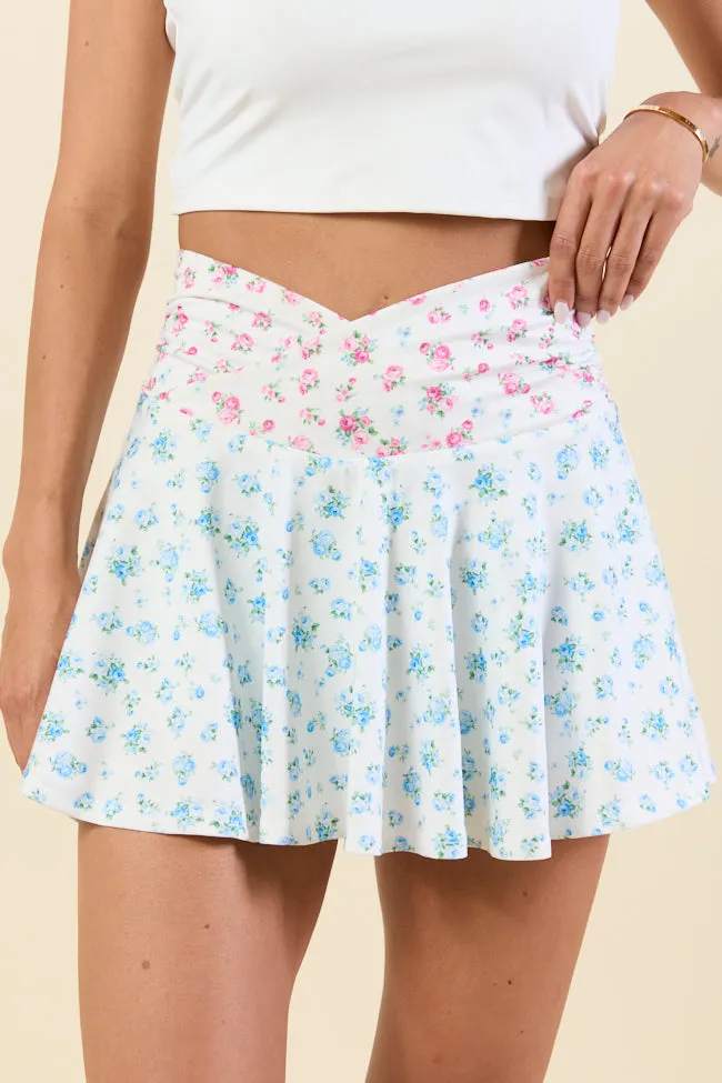 Back At It Mixed Floral Skort sold by Pink Lily