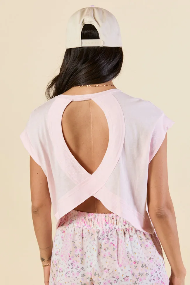 Momentum Pink Keyhole Back Tee FINAL SALE sold by Pink Lily product image thumbnail 2