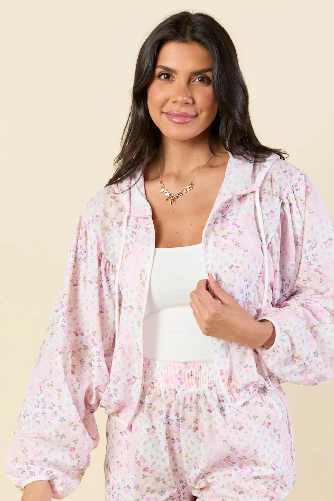 Piece By Piece Lightweight Pink Patchwork Print Jacket sold by Pink Lily product image thumbnail 5