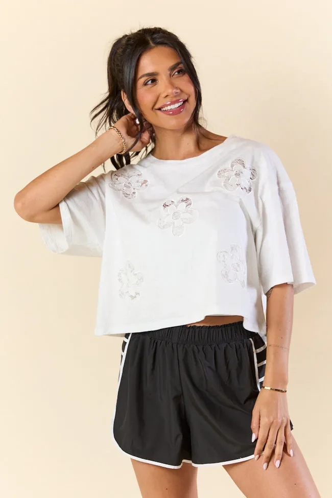 Flower-tacular Moments Daisy Embroidered Lace Short Sleeve Tee FINAL SALE sold by Pink Lily product image thumbnail 3