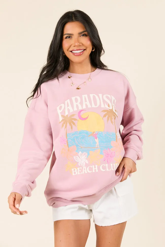 Paradise Beach Club Mauve Graphic Sweatshirt sold by Pink Lily product image thumbnail 4