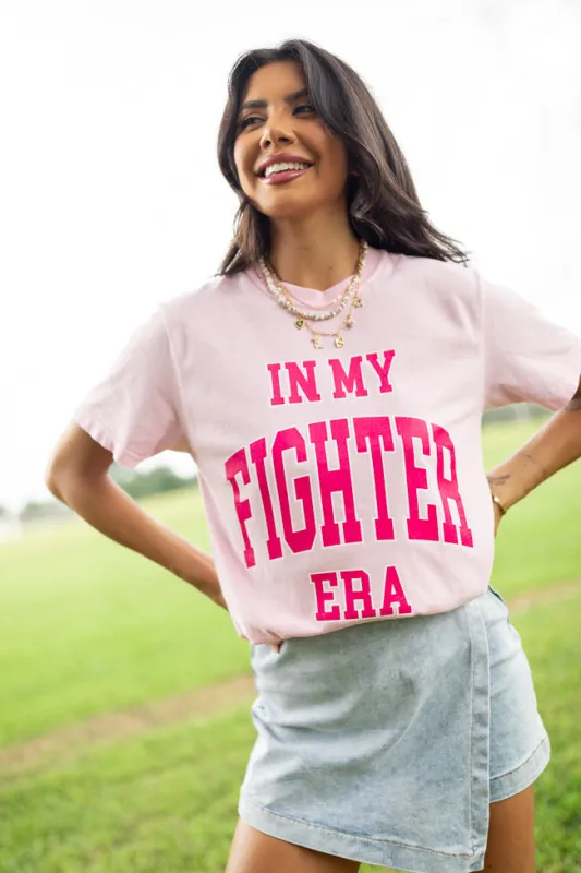 In My Fighter Era Light Pink Graphic Tee sold by Pink Lily