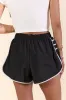 Double Or Nothing Black Side Pleated Running Shorts sold by Pink Lily