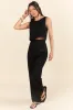 Never Giving Up Black Linen Tank and Pants Set sold by Pink Lily