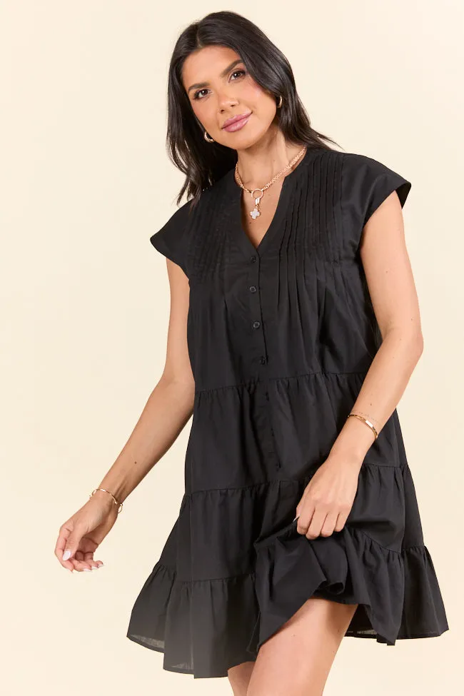 Just A Little Black Button Up Mini Dress FINAL SALE sold by Pink Lily product image thumbnail 3