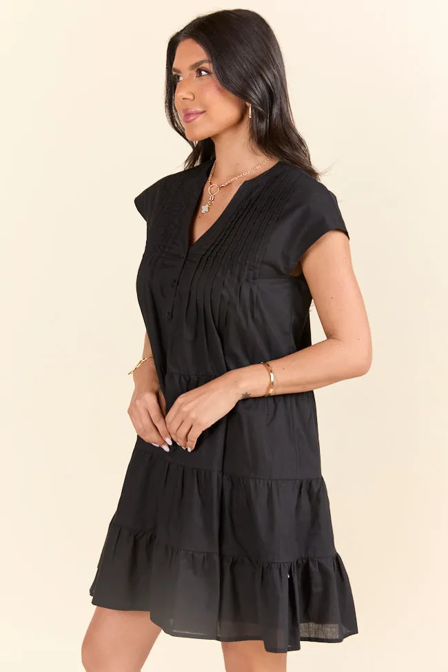 Just A Little Black Button Up Mini Dress FINAL SALE sold by Pink Lily product image thumbnail 4