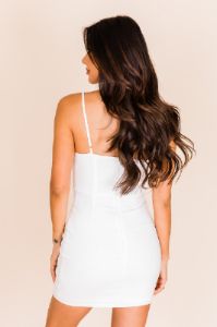Tie The Knot Ivory Mini Dress sold by Pink Lily
